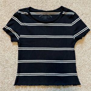 Black and White Striped Tee